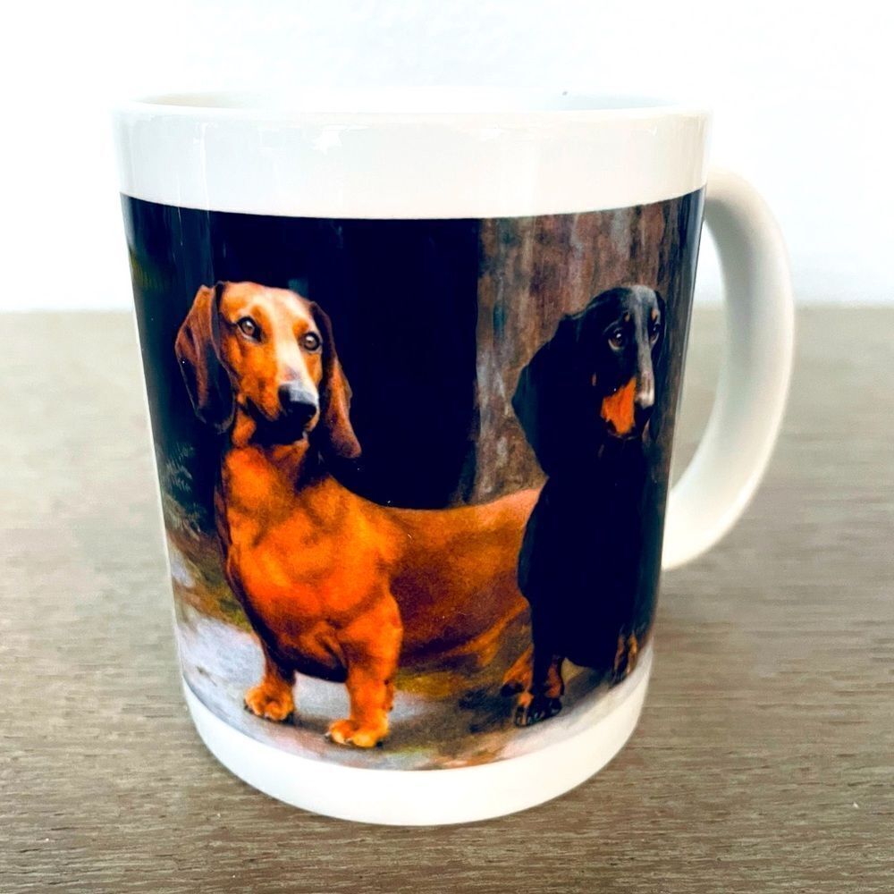 Vintage Dachshund Proverb Quote Ceramic Mug